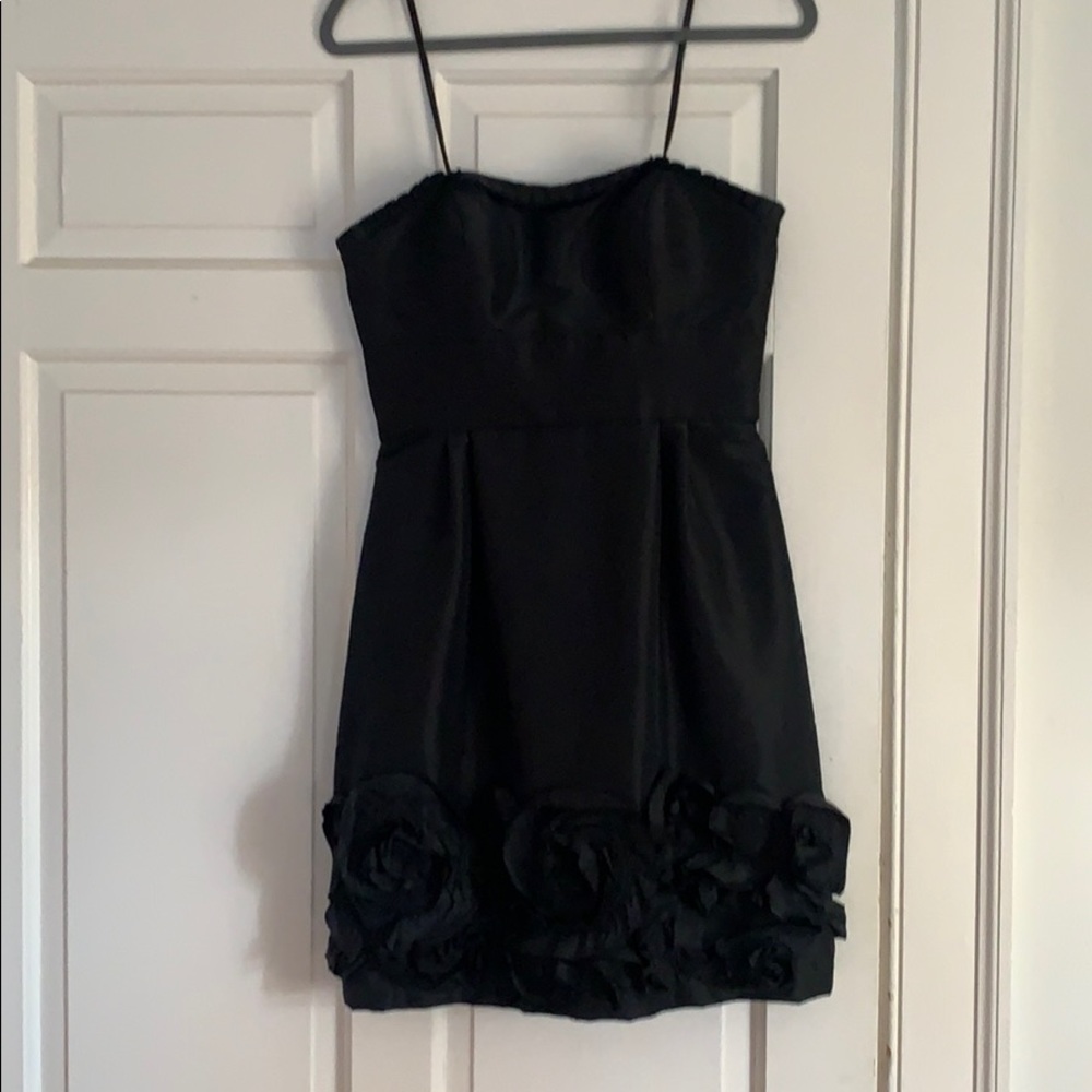 BCBG Max and Cleo strapless dress w/ floral accent